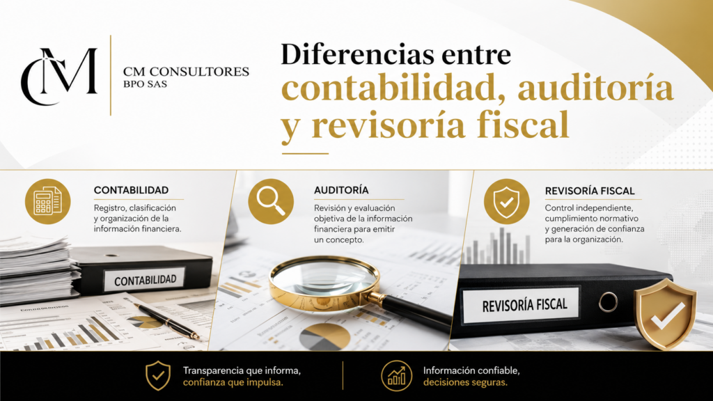 Diferencias entre contabilidad auditoría y revisoría fiscal para empresas
